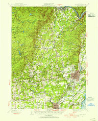 Saratoga New York Historical topographic map, 1:62500 scale, 15 X 15 Minute, Year 1947