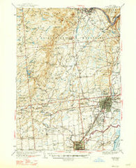 Saratoga New York Historical topographic map, 1:62500 scale, 15 X 15 Minute, Year 1942