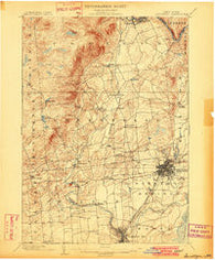 Saratoga New York Historical topographic map, 1:62500 scale, 15 X 15 Minute, Year 1902