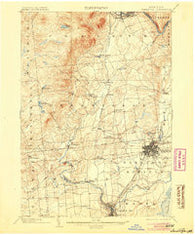 Saratoga New York Historical topographic map, 1:62500 scale, 15 X 15 Minute, Year 1902