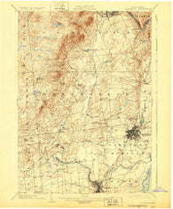 Saratoga New York Historical topographic map, 1:62500 scale, 15 X 15 Minute, Year 1902