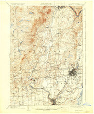 Saratoga New York Historical topographic map, 1:62500 scale, 15 X 15 Minute, Year 1902