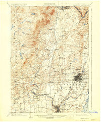 Saratoga New York Historical topographic map, 1:62500 scale, 15 X 15 Minute, Year 1902