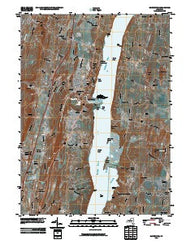 Saugerties New York Historical topographic map, 1:24000 scale, 7.5 X 7.5 Minute, Year 2010