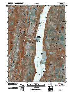 Saugerties New York Historical topographic map, 1:24000 scale, 7.5 X 7.5 Minute, Year 2010