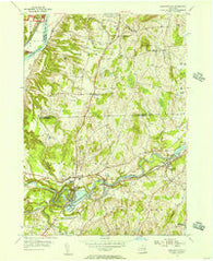 Schaghticoke New York Historical topographic map, 1:24000 scale, 7.5 X 7.5 Minute, Year 1954