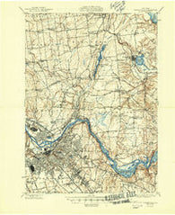 Schenectady New York Historical topographic map, 1:62500 scale, 15 X 15 Minute, Year 1948