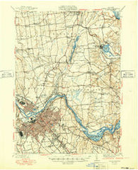 Schenectady New York Historical topographic map, 1:62500 scale, 15 X 15 Minute, Year 1949