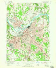 Schenectady New York Historical topographic map, 1:24000 scale, 7.5 X 7.5 Minute, Year 1954