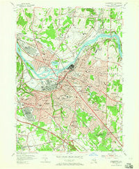 Schenectady New York Historical topographic map, 1:24000 scale, 7.5 X 7.5 Minute, Year 1954