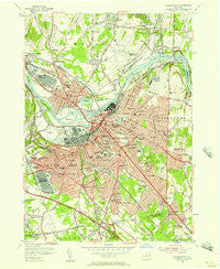 Schenectady New York Historical topographic map, 1:24000 scale, 7.5 X 7.5 Minute, Year 1954
