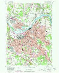 Schenectady New York Historical topographic map, 1:24000 scale, 7.5 X 7.5 Minute, Year 1954