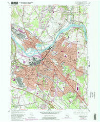 Schenectady New York Historical topographic map, 1:24000 scale, 7.5 X 7.5 Minute, Year 1954