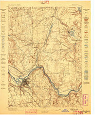 Schenectady New York Historical topographic map, 1:62500 scale, 15 X 15 Minute, Year 1898