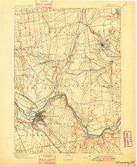 Schenectady New York Historical topographic map, 1:62500 scale, 15 X 15 Minute, Year 1898