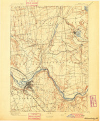 Schenectady New York Historical topographic map, 1:62500 scale, 15 X 15 Minute, Year 1898