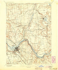 Schenectady New York Historical topographic map, 1:62500 scale, 15 X 15 Minute, Year 1898