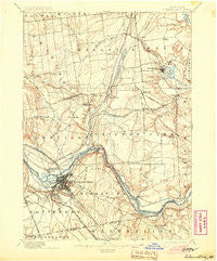 Schenectady New York Historical topographic map, 1:62500 scale, 15 X 15 Minute, Year 1898