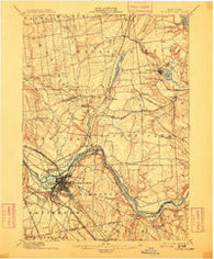 Schenectady New York Historical topographic map, 1:62500 scale, 15 X 15 Minute, Year 1898