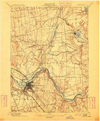 Schenectady New York Historical topographic map, 1:62500 scale, 15 X 15 Minute, Year 1898