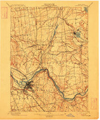Schenectady New York Historical topographic map, 1:62500 scale, 15 X 15 Minute, Year 1898