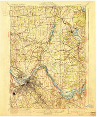 Schenectady New York Historical topographic map, 1:62500 scale, 15 X 15 Minute, Year 1930
