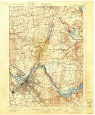 Schenectady New York Historical topographic map, 1:62500 scale, 15 X 15 Minute, Year 1930