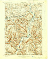 Schoharie New York Historical topographic map, 1:62500 scale, 15 X 15 Minute, Year 1900