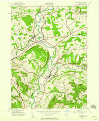 Schoharie New York Historical topographic map, 1:24000 scale, 7.5 X 7.5 Minute, Year 1943