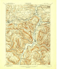 Schoharie New York Historical topographic map, 1:62500 scale, 15 X 15 Minute, Year 1900