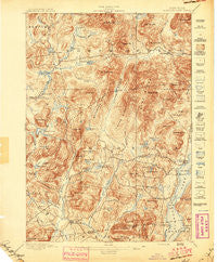 Schroon Lake New York Historical topographic map, 1:62500 scale, 15 X 15 Minute, Year 1897