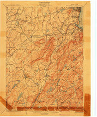 Schunemunk New York Historical topographic map, 1:62500 scale, 15 X 15 Minute, Year 1902