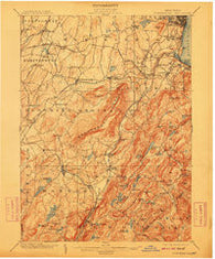 Schunemunk New York Historical topographic map, 1:62500 scale, 15 X 15 Minute, Year 1902