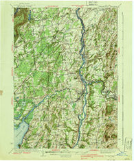 Schuylerville New York Historical topographic map, 1:62500 scale, 15 X 15 Minute, Year 1940