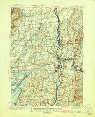 Schuylerville New York Historical topographic map, 1:62500 scale, 15 X 15 Minute, Year 1940