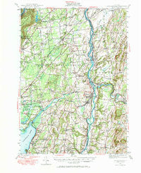 Schuylerville New York Historical topographic map, 1:62500 scale, 15 X 15 Minute, Year 1947