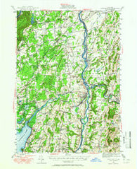 Schuylerville New York Historical topographic map, 1:62500 scale, 15 X 15 Minute, Year 1947