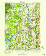 Schuylerville New York Historical topographic map, 1:62500 scale, 15 X 15 Minute, Year 1947