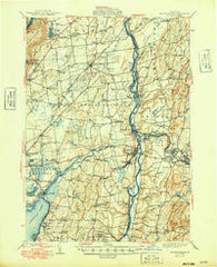 Schuylerville New York Historical topographic map, 1:62500 scale, 15 X 15 Minute, Year 1949