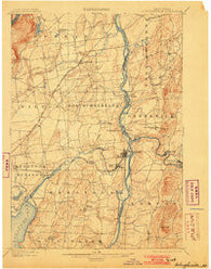 Schuylerville New York Historical topographic map, 1:62500 scale, 15 X 15 Minute, Year 1900