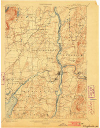 Schuylerville New York Historical topographic map, 1:62500 scale, 15 X 15 Minute, Year 1900