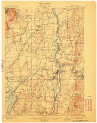 Schuylerville New York Historical topographic map, 1:62500 scale, 15 X 15 Minute, Year 1900