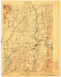 Schuylerville New York Historical topographic map, 1:62500 scale, 15 X 15 Minute, Year 1900