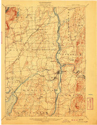 Schuylerville New York Historical topographic map, 1:62500 scale, 15 X 15 Minute, Year 1900