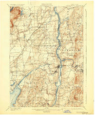 Schuylerville New York Historical topographic map, 1:62500 scale, 15 X 15 Minute, Year 1900