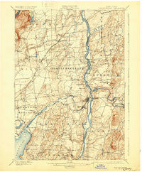 Schuylerville New York Historical topographic map, 1:62500 scale, 15 X 15 Minute, Year 1900