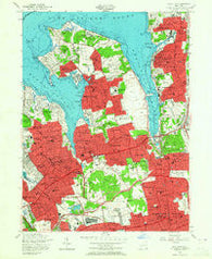 Sea Cliff New York Historical topographic map, 1:24000 scale, 7.5 X 7.5 Minute, Year 1954
