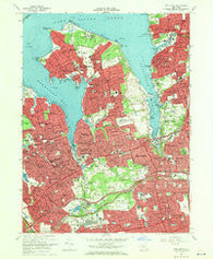 Sea Cliff New York Historical topographic map, 1:24000 scale, 7.5 X 7.5 Minute, Year 1968