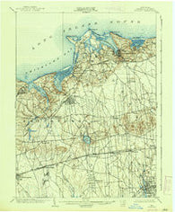 Setauket New York Historical topographic map, 1:62500 scale, 15 X 15 Minute, Year 1904