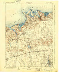 Setauket New York Historical topographic map, 1:62500 scale, 15 X 15 Minute, Year 1904